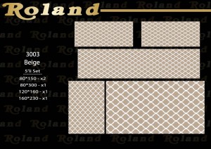 Roland 5er Teppich Set Waschbar 3003 Beige