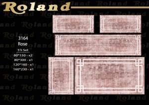 Roland 5er Teppich Set Waschbar 3164 Rose