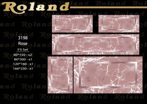 Roland 5er Teppich Set Waschbar 3198 Rose