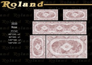 Roland 5er Teppich Set Waschbar 3333 Rose
