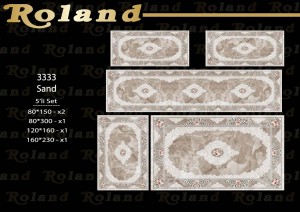 Roland 5er Teppich Set Waschbar 3333 Sand