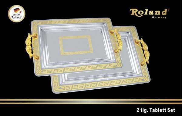 Tablett 2 tlg. Gold