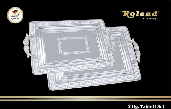 Tablett 2 tlg. Silber
