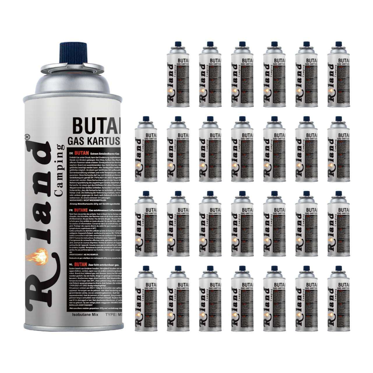 28 x Butan Gaskartusche mit Ventil 227g 400ml