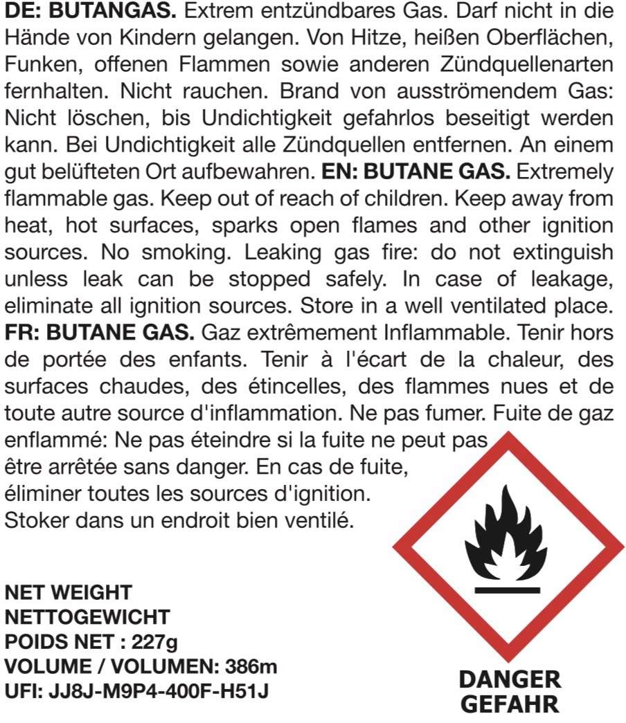 28 x Butan Gaskartusche mit Ventil 227g 400ml – Bild 2