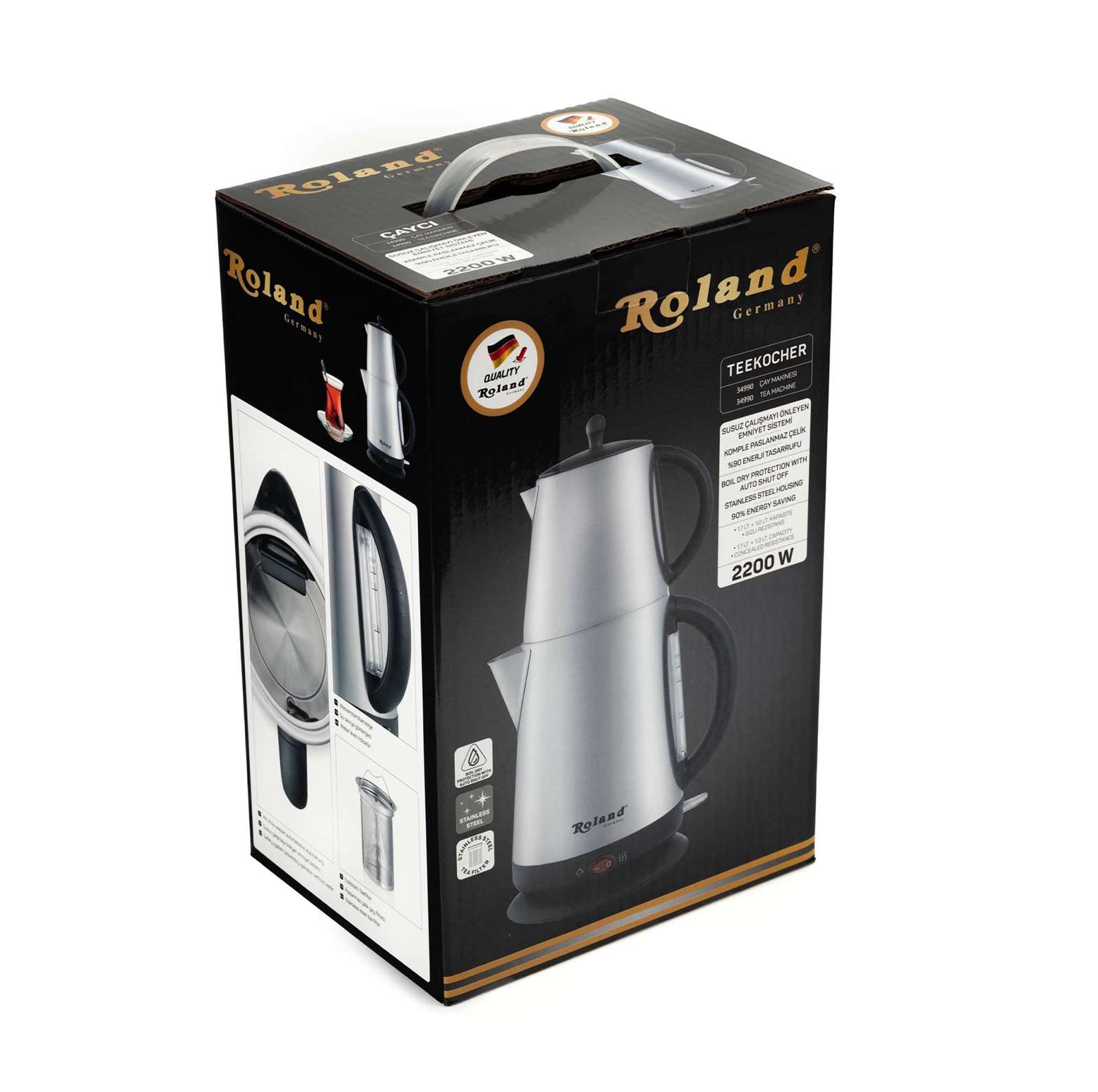 Teekocher Roland 34990 – Stilvoller Wasserkocher mit Teekanne